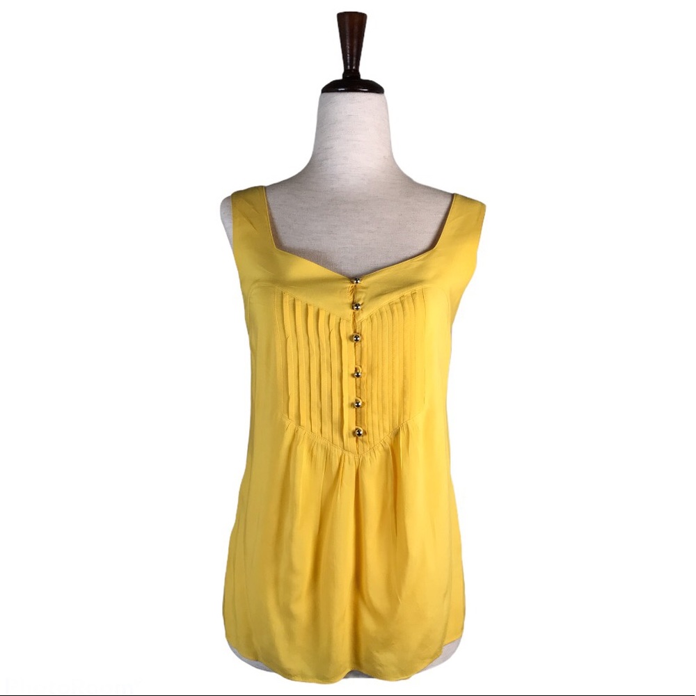 Banana Republic Yellow Sleeveless Blouse